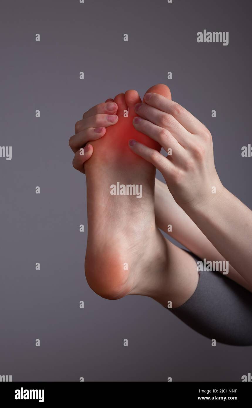 Toe pain, injury, arthritis, bunion, calluses concept High quality photo Stock Photo