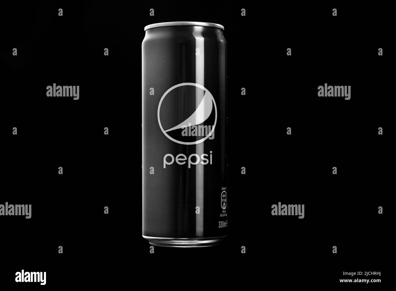 Classic Pepsi can. Pepsi soft drink. Bucharest, Romania, 2022 Stock ...