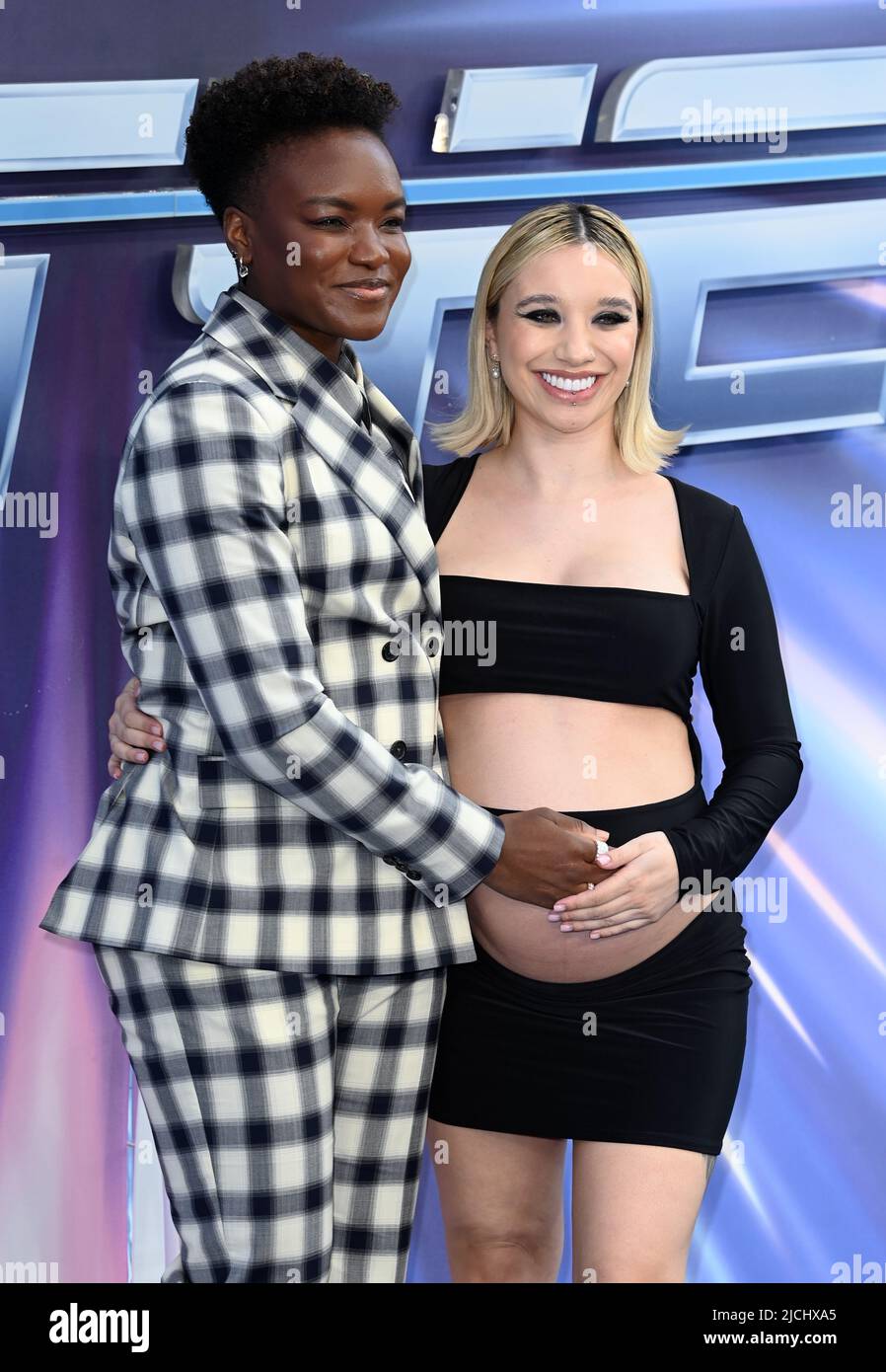 June 13th, 2022. London, UK. Nicola Adams and Ella Baig arriving at the