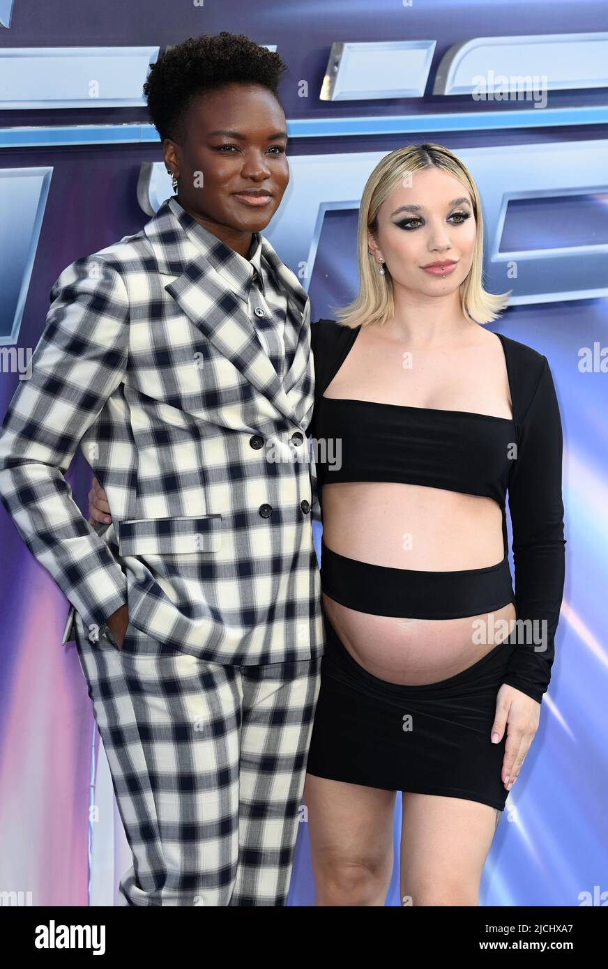 June 13th, 2022. London, UK. Nicola Adams and Ella Baig arriving at the