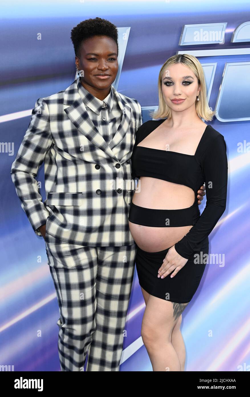 June 13th, 2022. London, UK. Nicola Adams and Ella Baig arriving at the