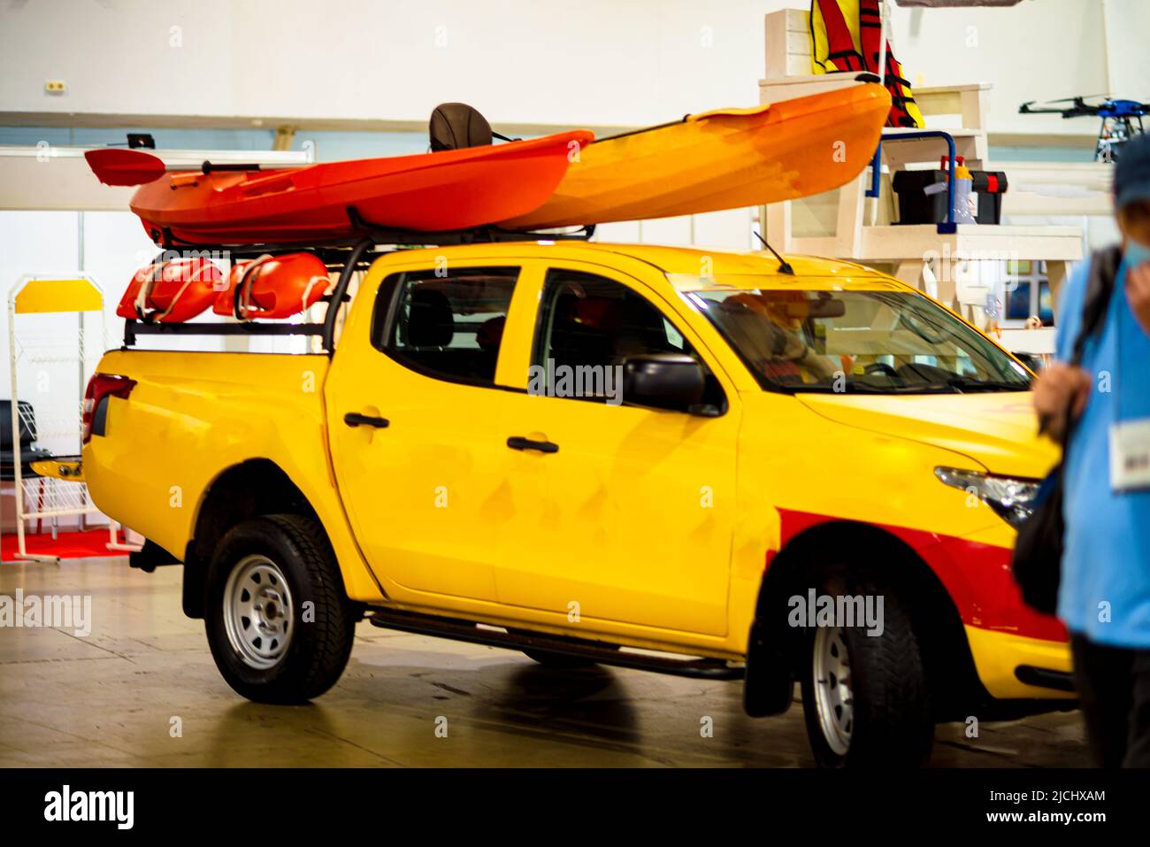 Kayaks on car hires stock photography and images Alamy