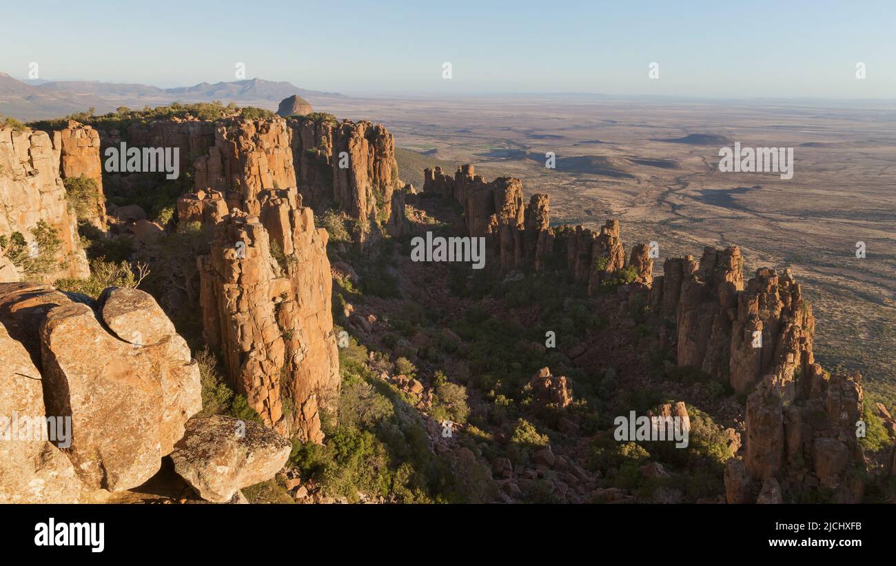 Rock formations in Camdeboo National Park, South Africa Stock Photo