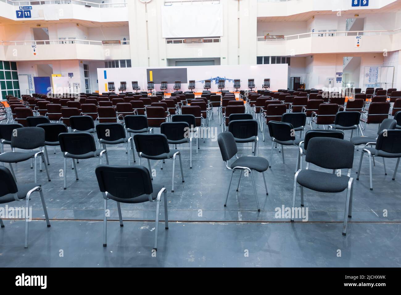 Large hall with chairs for conferences and seminars Stock Photo Alamy