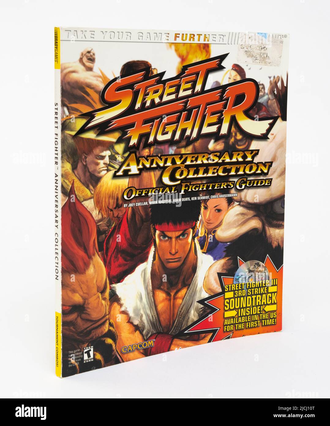 Street Fighter Anniversary Collection official strategy guide, published by Brady Games. Stock Photo