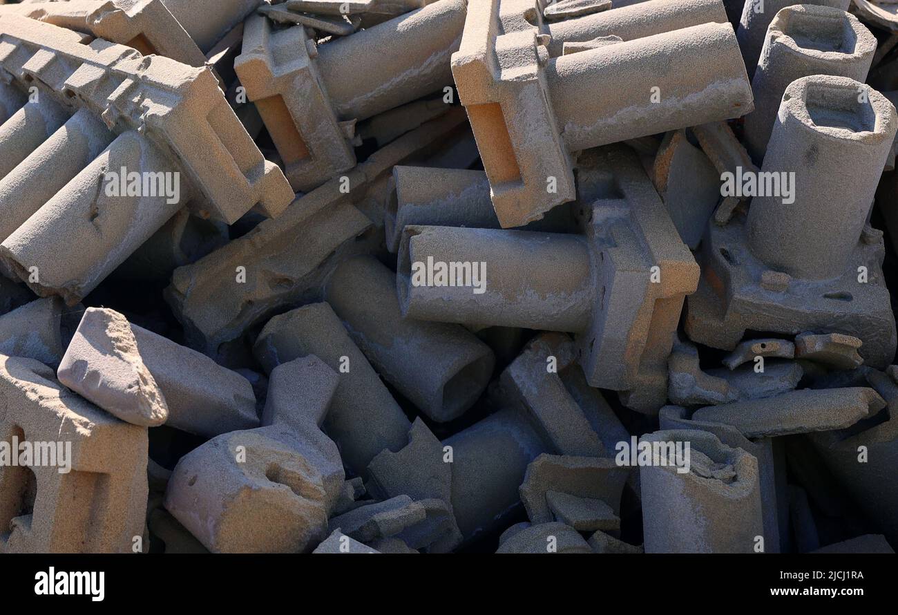 Industrial waste structure background Stock Photo