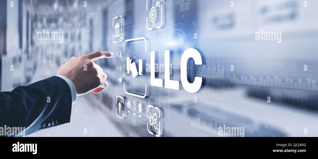 LLC. Limited Liability Company. Business Technology Internet Stock Photo