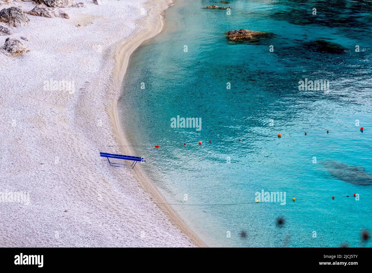 Agiofili Beach, Lefkada Island, Greece, stunning beauty with clear blue calm sea. Stock Photo