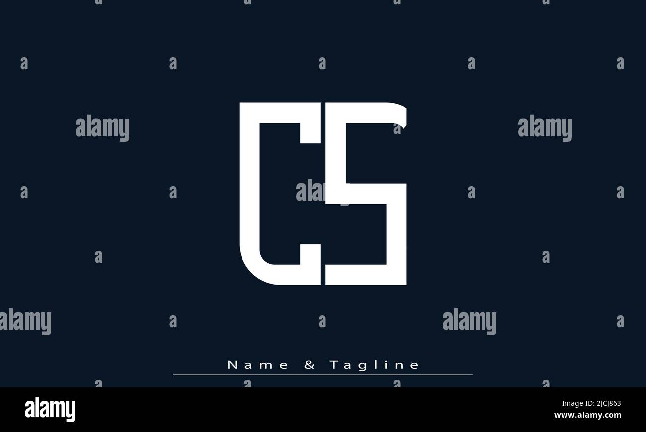 Alphabet letters Initials Monogram logo CS , SC Stock Vector