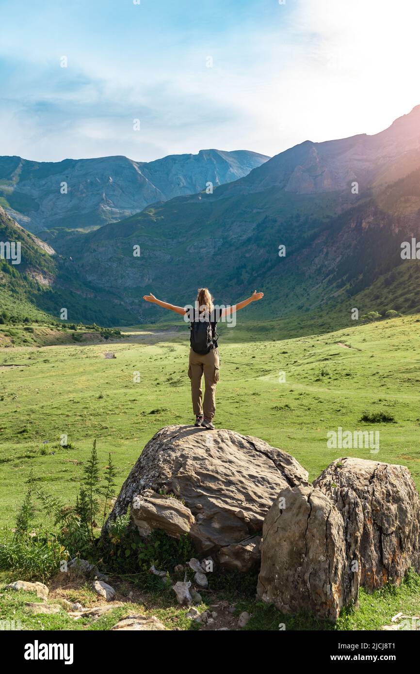 Female hiker enjoying the hi-res stock photography and images - Alamy