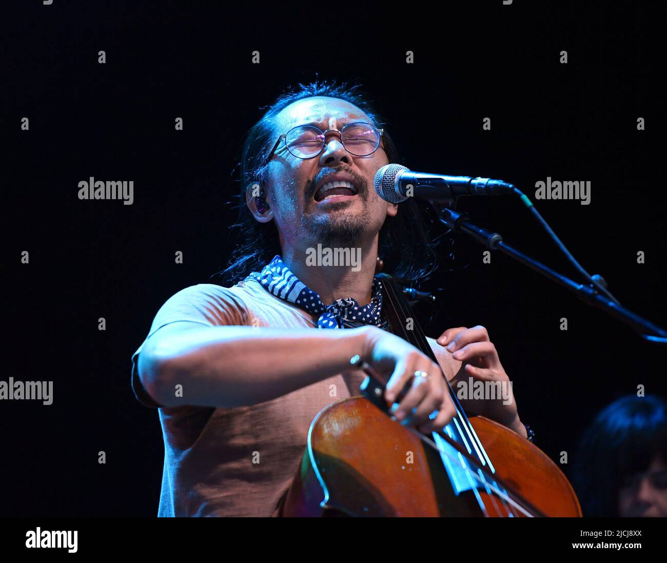 June 12, 2022, Portsmouth, Virginia, USA JOE KWON of The Avett Brothers comes to the Atlantic