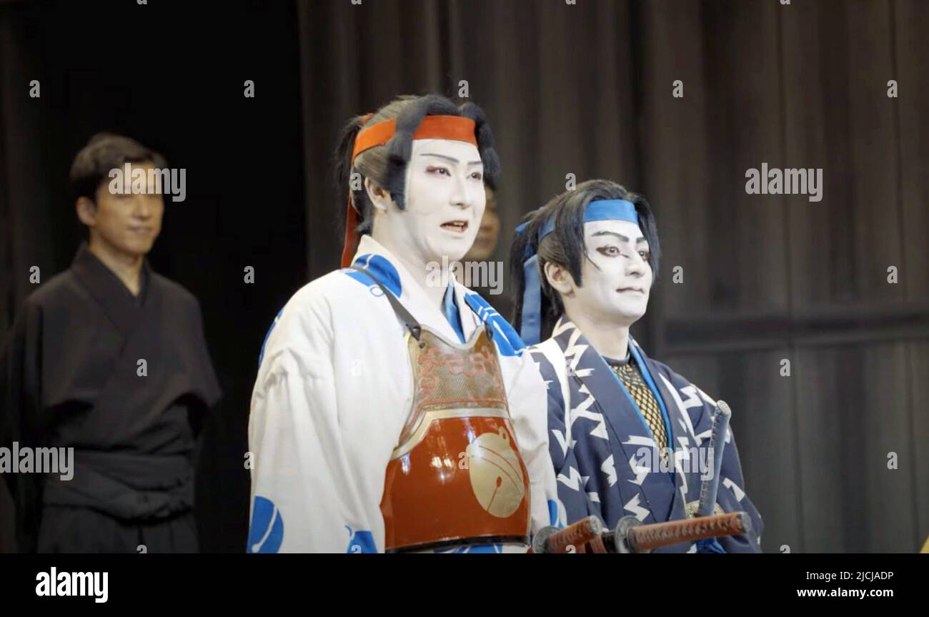 SING, DANCE, ACT KABUKI FEATURING TOMA IKUTA, from left Matsuya Onoe