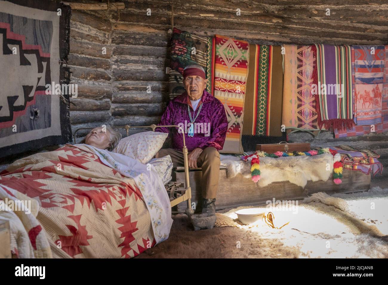 DARK WINDS, from left Betty Ann Tsosie, John Paul Comanche, (Season 1