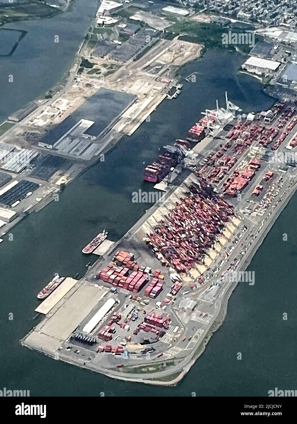 Aerial view of the Port of New Jersey, Port Authority of NY and NJ