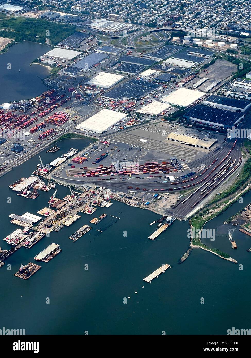 Aerial view of the Port of New Jersey, Port Authority of NY and NJ