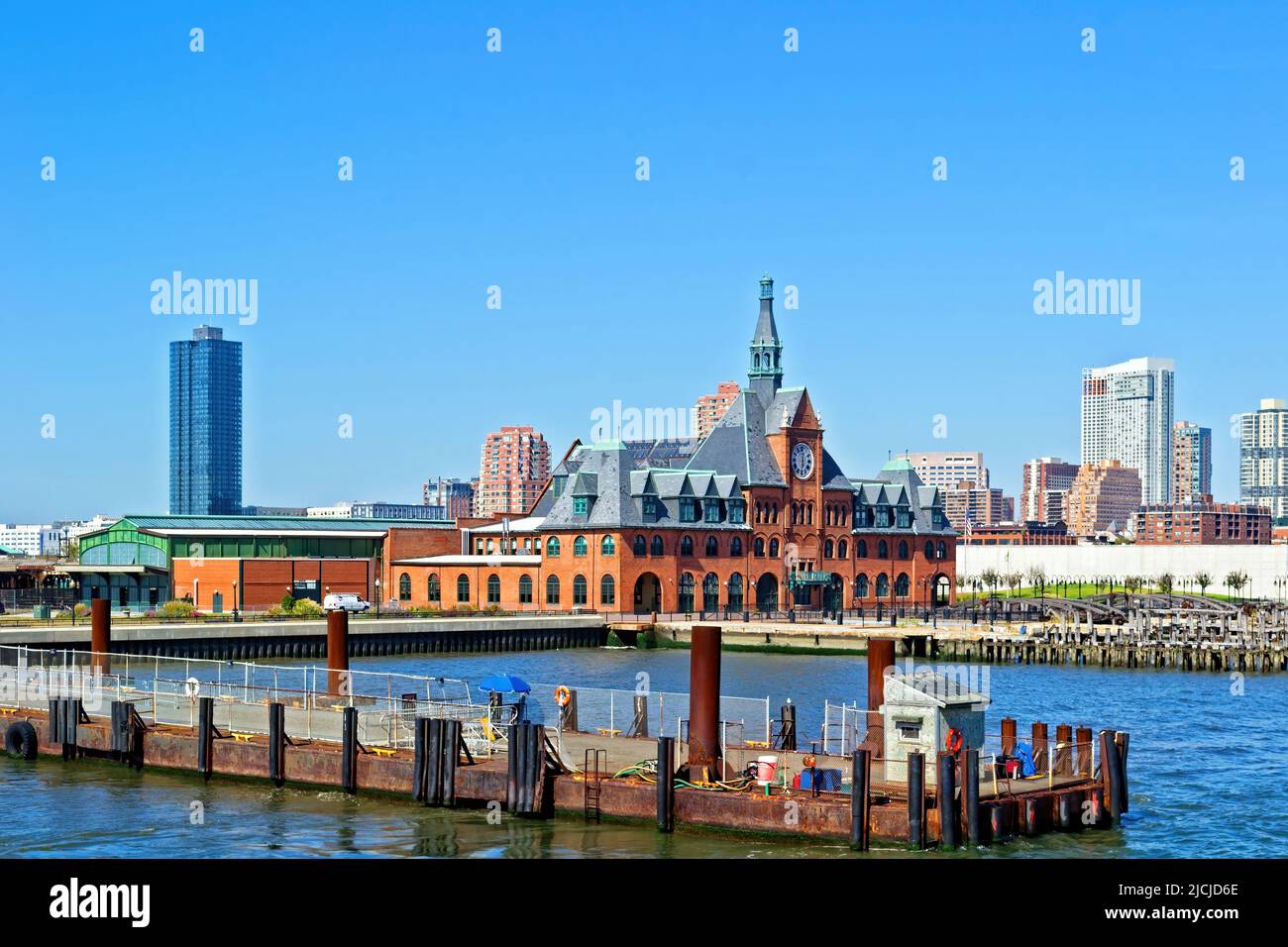 The old Central Railroad terminal in Jersey City, New Jersey Stock Photo Alamy