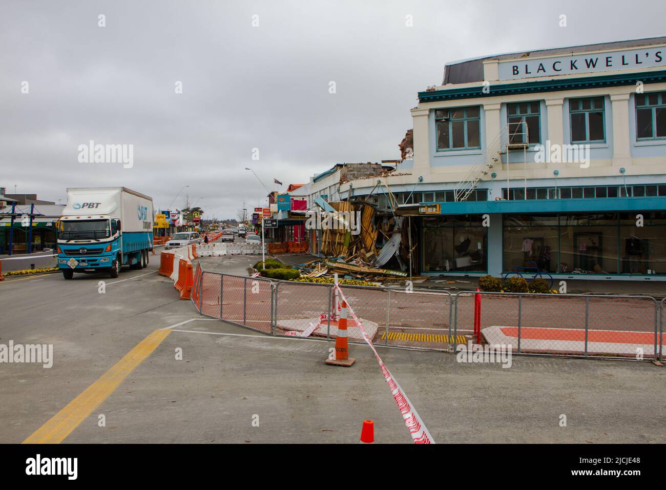 Earthquake Damage around the village of Kaiapoi, New Zealand, after the