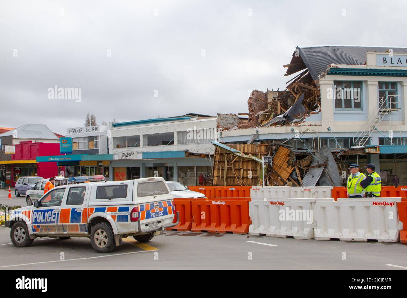 Earthquake Damage around the village of Kaiapoi, New Zealand, after the