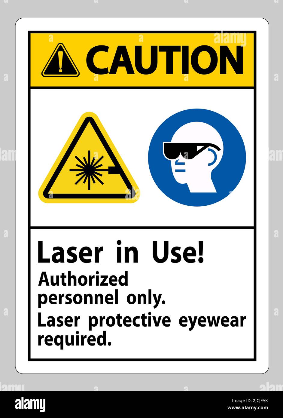 Caution Sign Laser In Use Authorized Personnel Only Laser Protec Stock