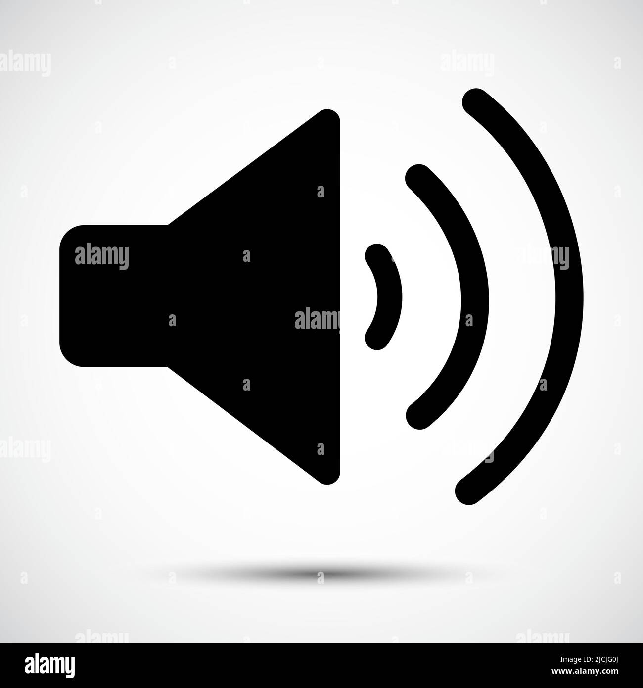 Sound Speaker Icon on white background Stock Vector Image & Art - Alamy