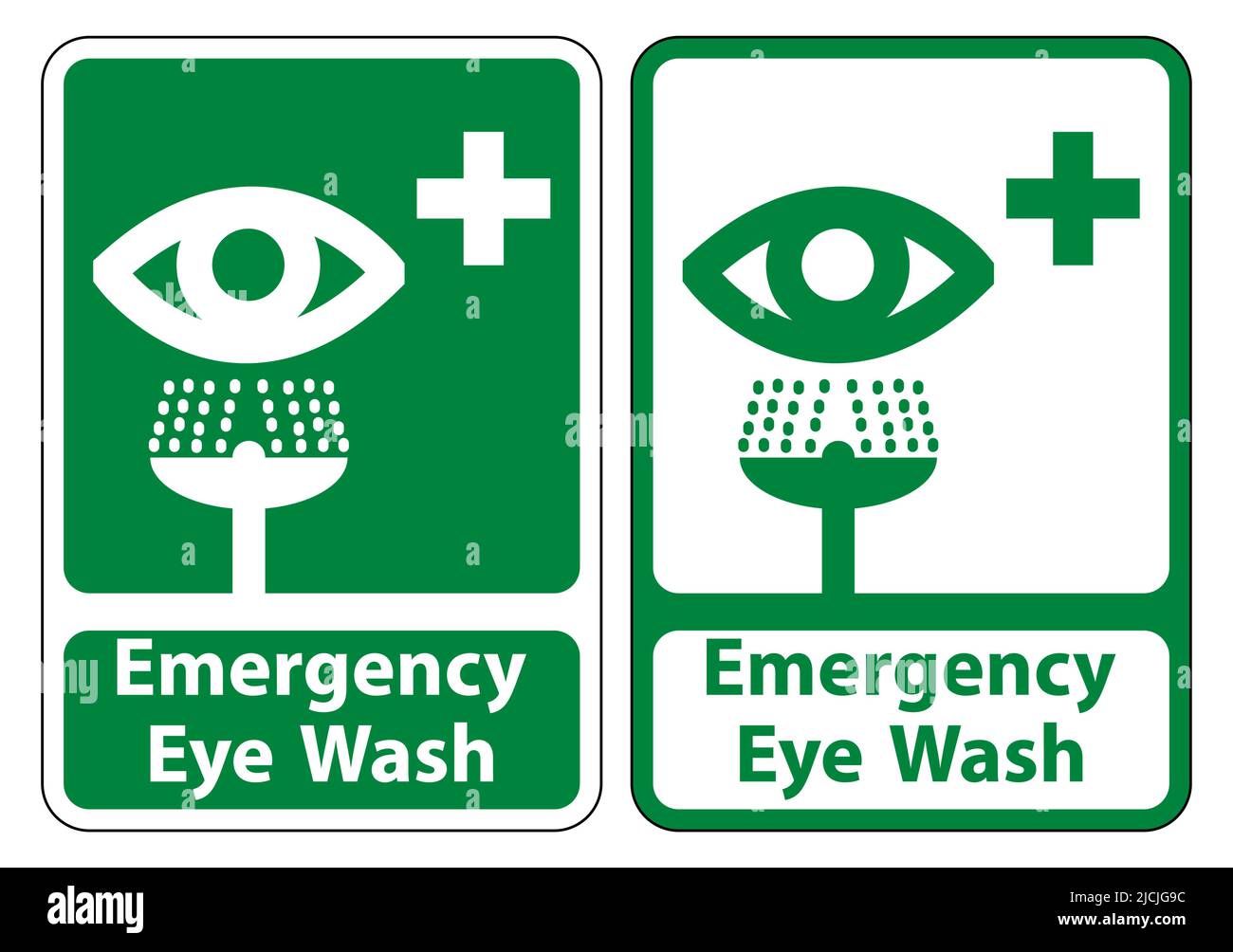 Emergency Eye Wash Sign Isolate On White Background,Vector Illustration