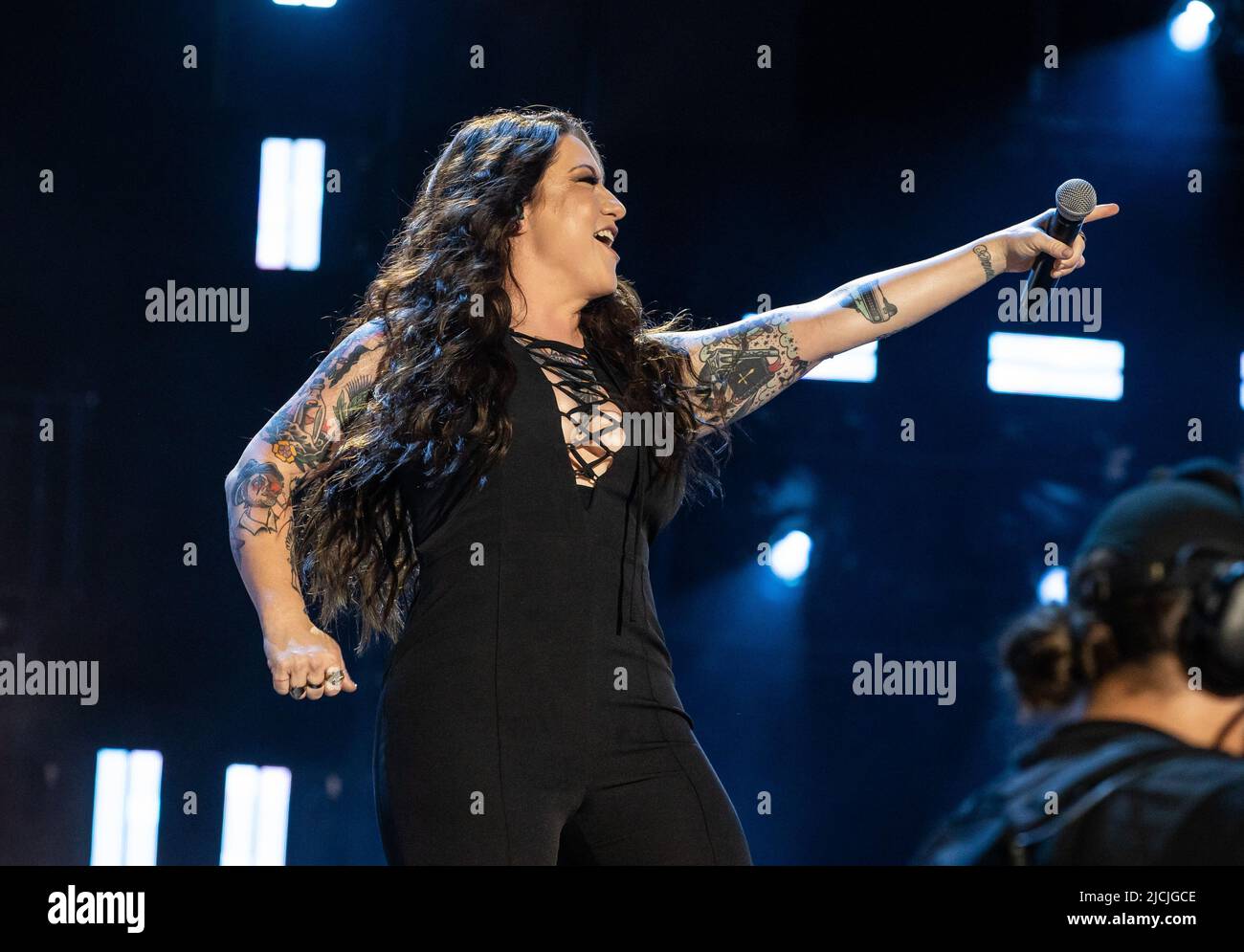 Ashley McBryde performs during day 4 of the 2022 CMA FEST at Nissan