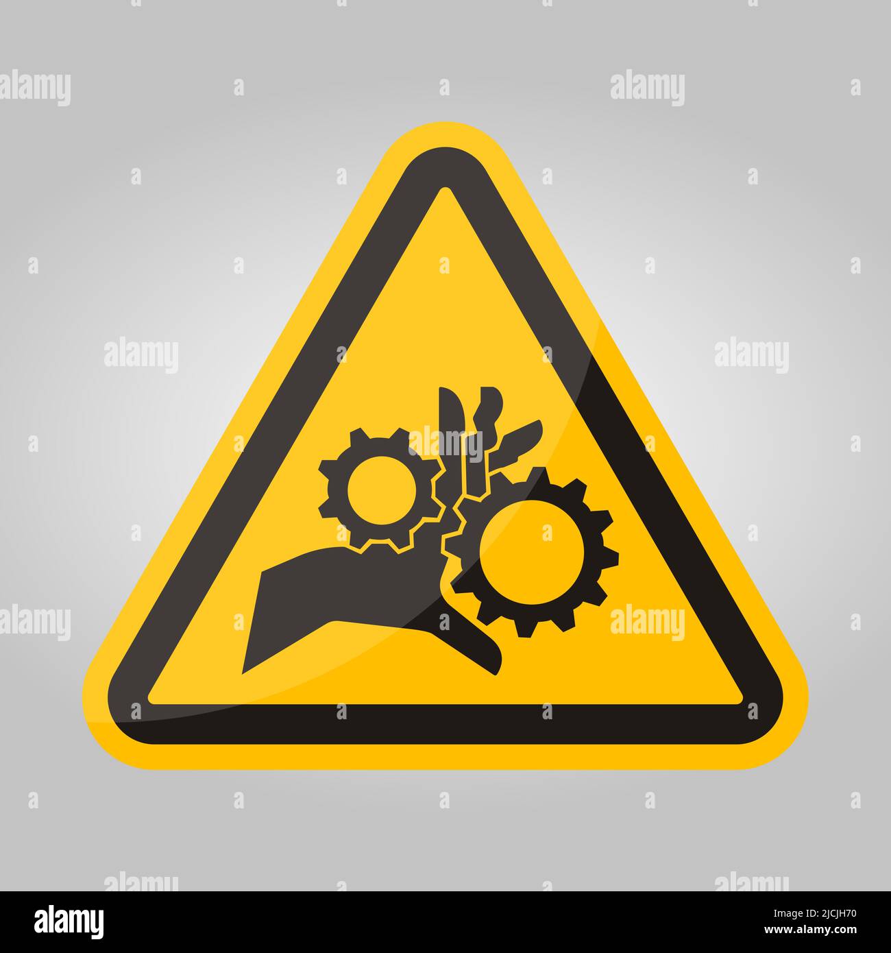 Hand In Gears Sign Hand Entanglement Rotating Gears Symbol Sign Isolate On White ...