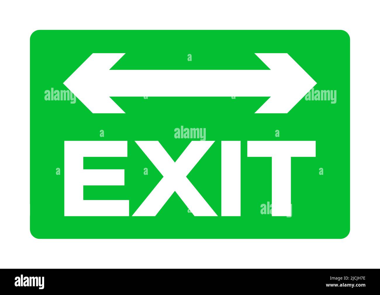 Exit Emergency Green Sign Isolate On White Background,Vector Illustration EPS.10 Stock Vector