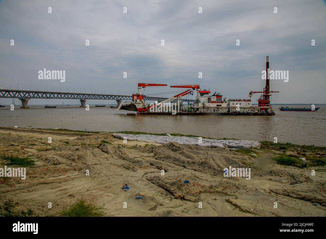 Dhaka, Bangladesh. 12th June, 2022. The structure of the Padma Bridge