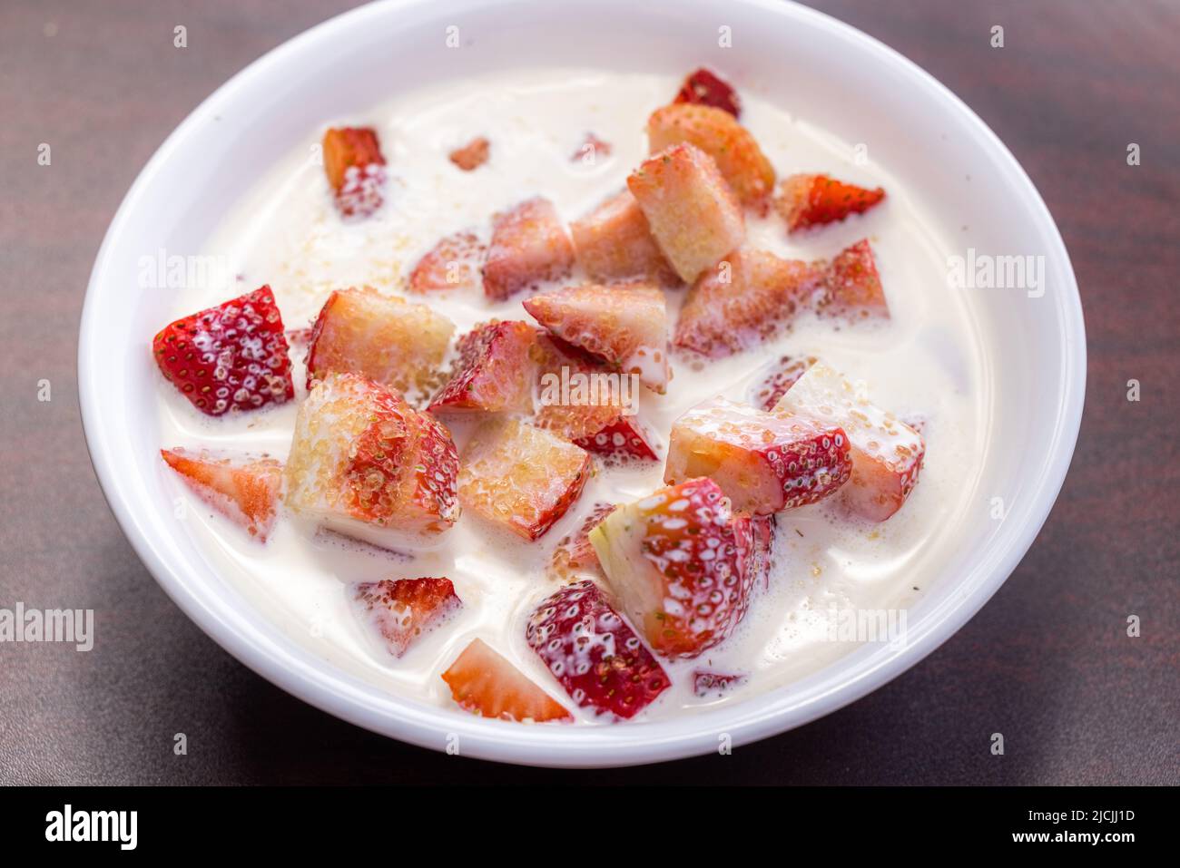 strawberries and heavy cream