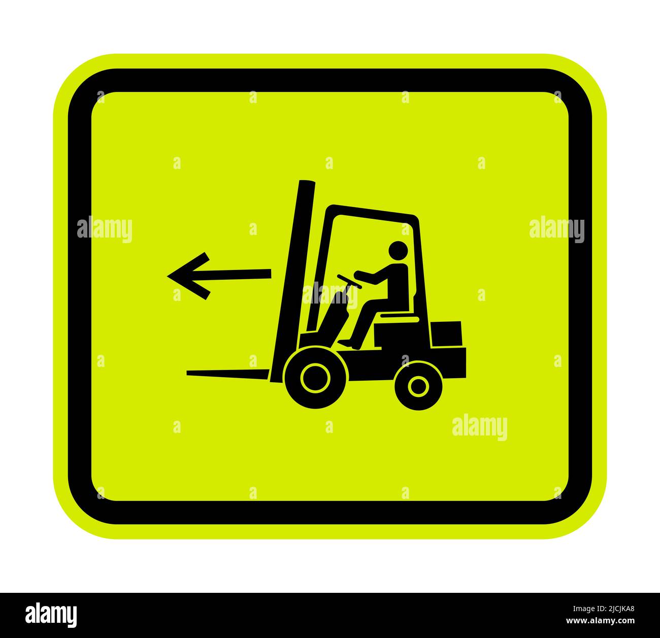 Forklift Point Left Symbol Sign Isolate On White Background,Vector Illustration Stock Vector