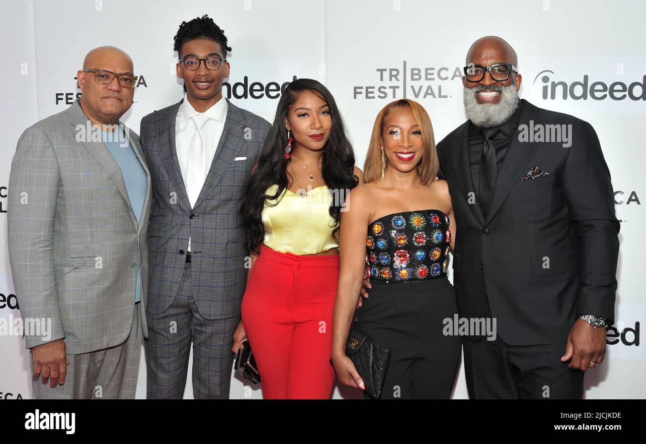 New York, USA. 13th June, 2022. L-R: Laurence Fishburne, guest, guest ...
