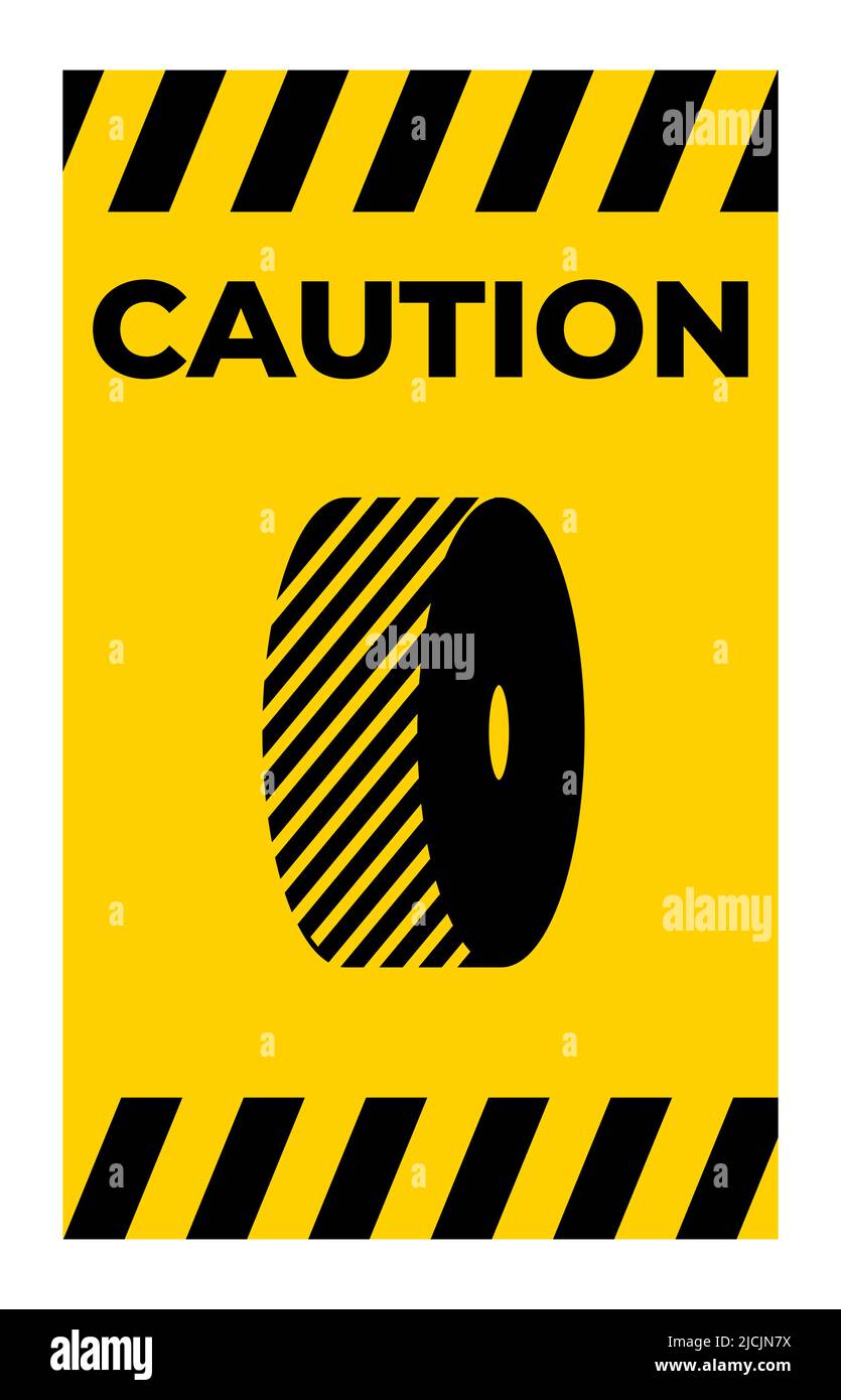 Caution Do Not Change Grinding Wheels Symbol Sign Stock Vector