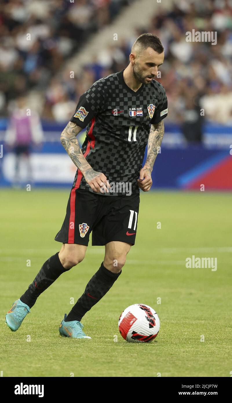 Marcelo Brozovic of Croatia during the UEFA Nations League, League A - Group 1 football match between France and Croatia on June 13, 2022 at Stade de France in Saint-Denis near Paris, France - Photo: Jean Catuffe/DPPI/LiveMedia Stock Photo