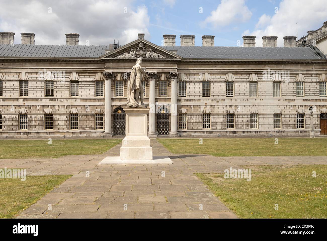 Statue of II in front of Admiral’s House, Old Royal Naval