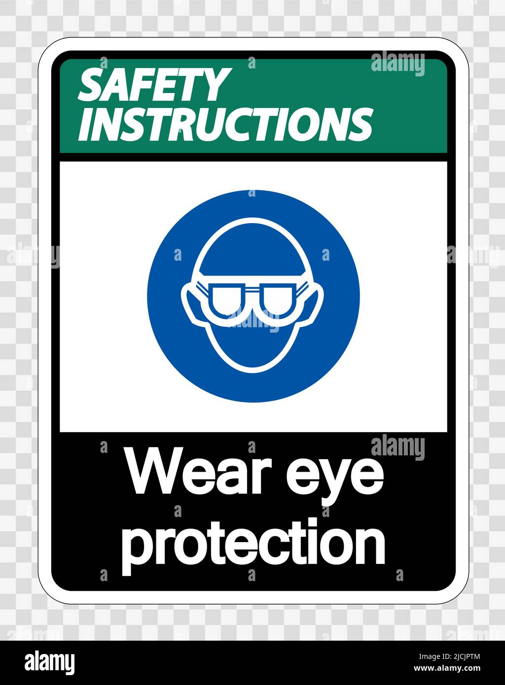 Safety instructions Wear eye protection on transparent background