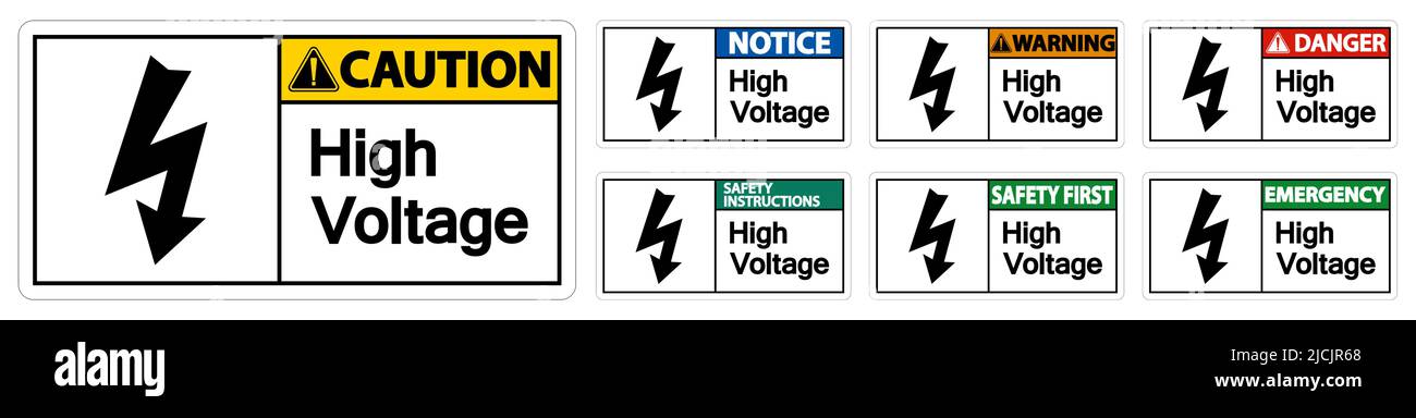 High voltage Sign Isolate On White Background,Vector Illustration EPS ...