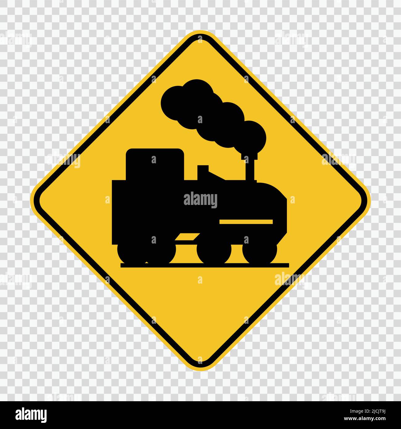 Open railroad crossing sign on transparent background,vector illustration Stock Vector