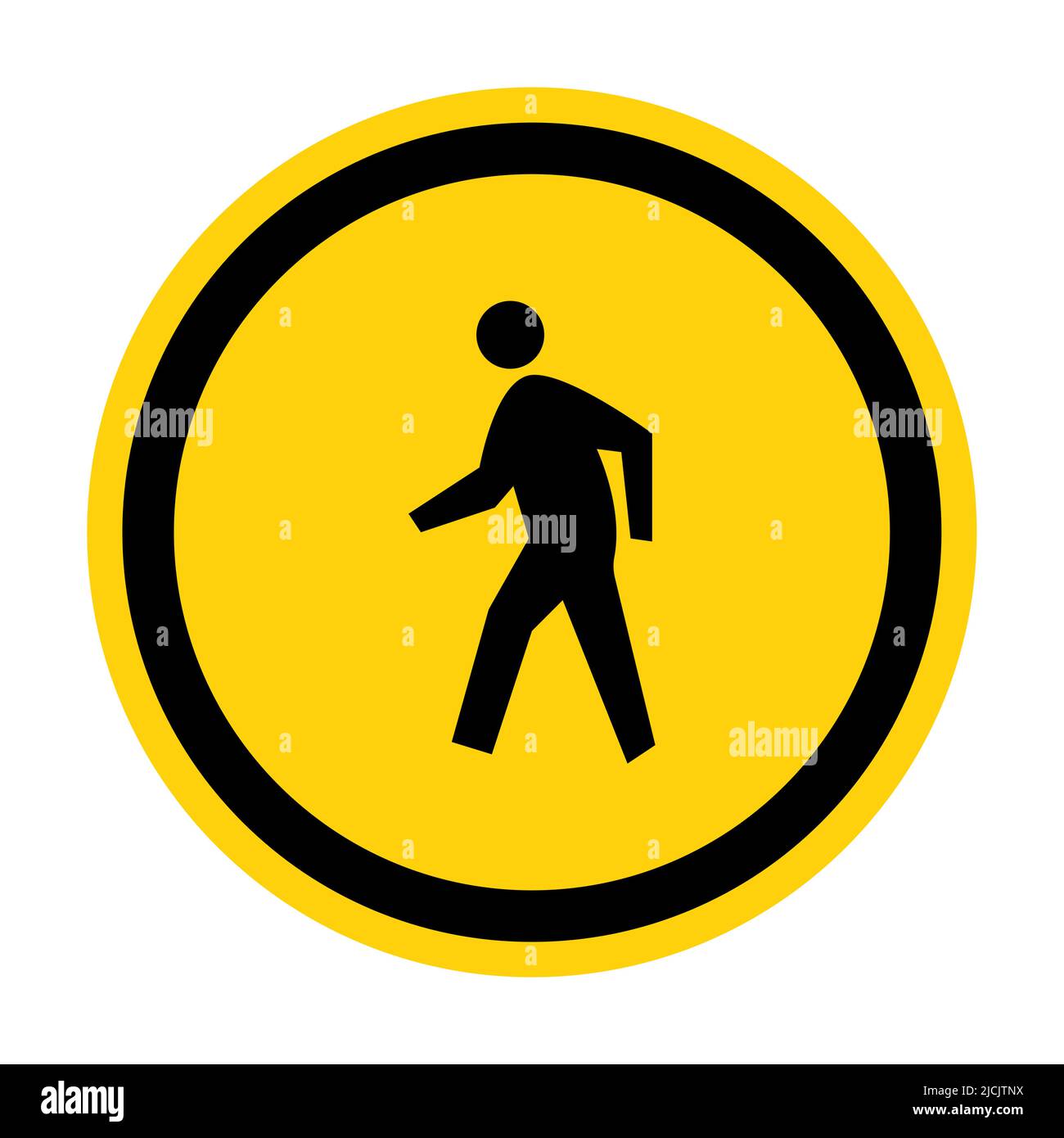 Pedestrian Crossing Symbol Sign Isolate on White Background,Vector Illustration Stock Vector