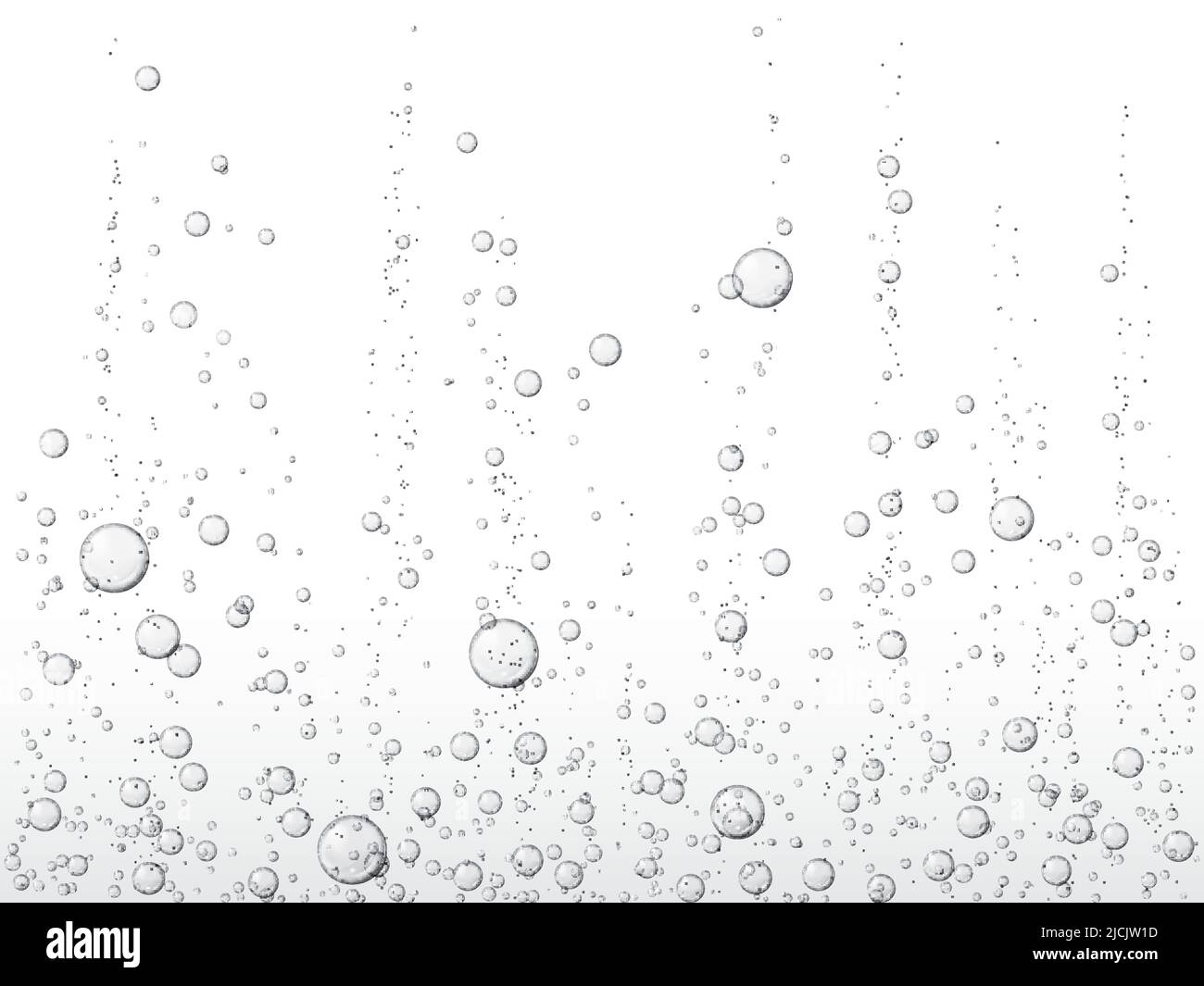 Realistic soda bubbles background, water fizz or transparent fizzy drink,  vector liquid drops. Soda bubbles or oxygen air and gas effect in clear  pure water, sparkling fizzy effervescent bubbles Stock Vector Image