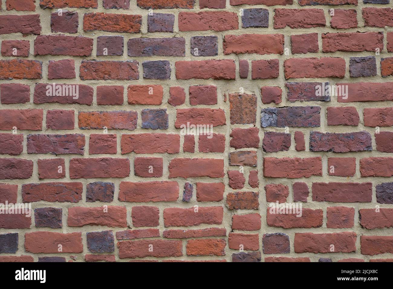 Background of old red brick wall Stock Photo