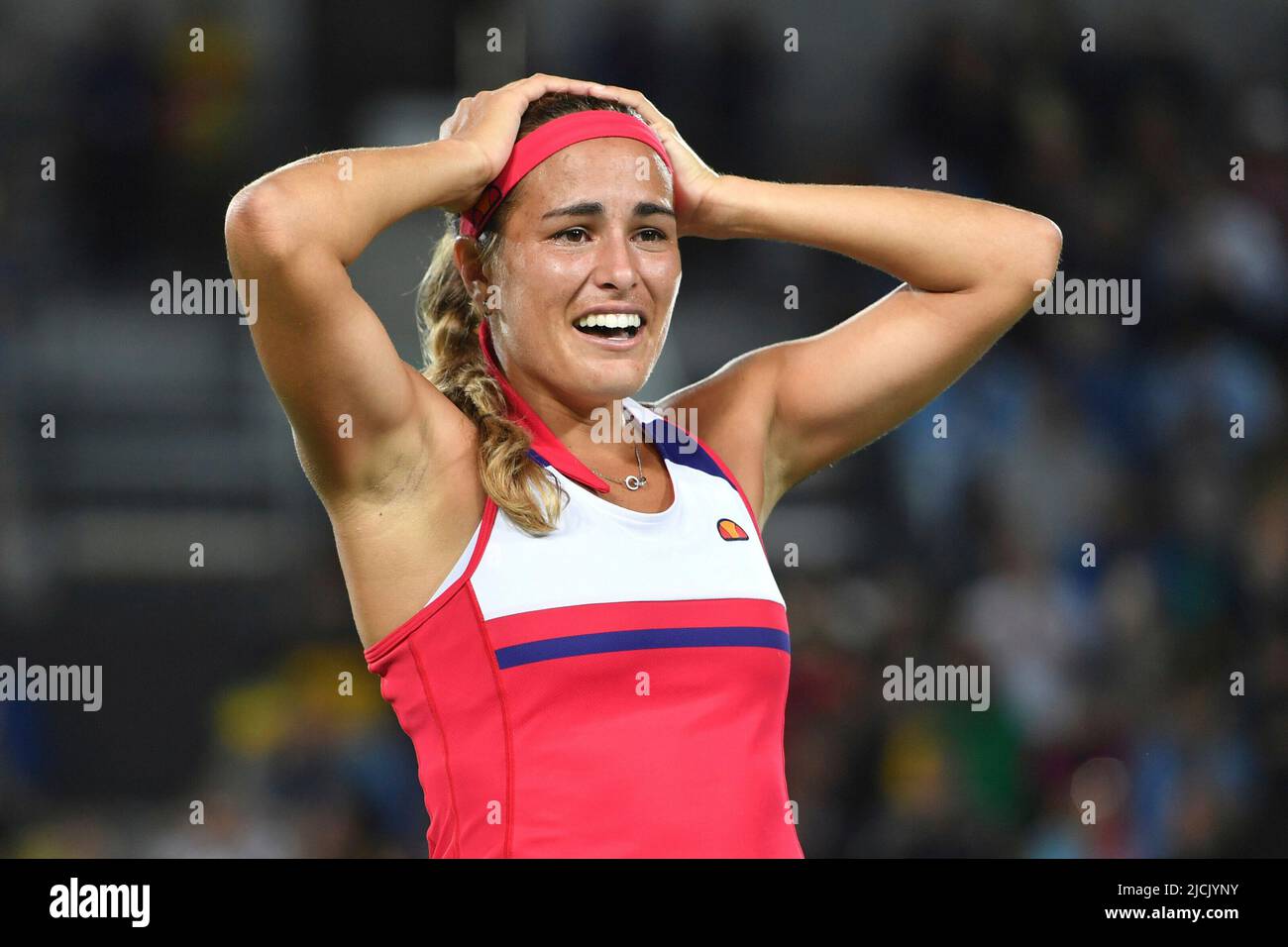ARCHIVE PHOTO: At only 28 years old tennis Olympic champion Monica Puig ends her career. Monica PUIG (PUR), action, jubilation, cheering, joy, cheers, Monica PUIG (PUR) - Angelique KERBER (GER) 2:1, women's tennis final, women's singles gold medal match on 13.08.2016, Olympic Tennis Center, Summer Olympics 2016, from 05.08. - August 21, 2016 in Rio de Janeiro/ Brazil. uh Stock Photo