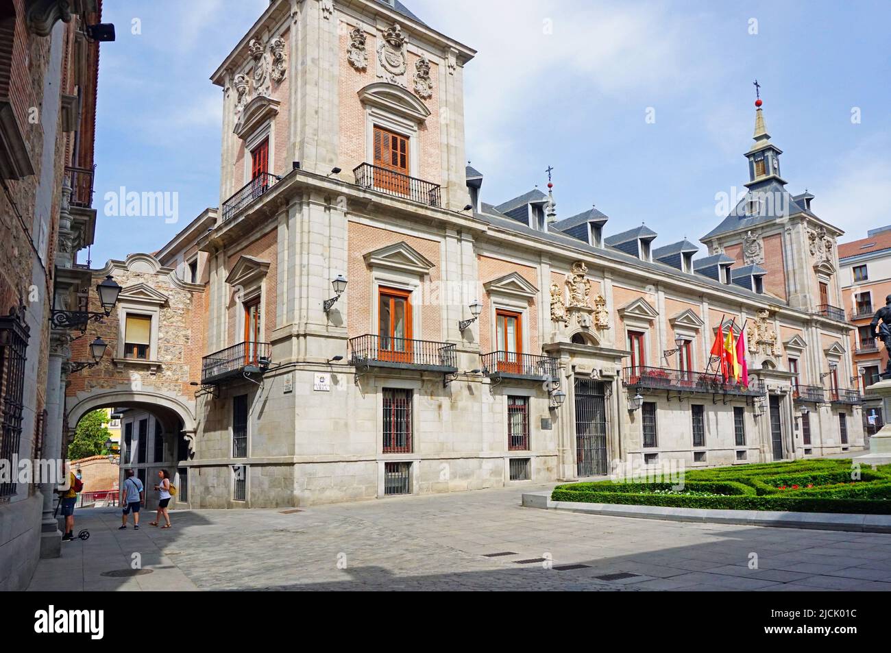 The Casa de la Villa at Plaza de la Villa in Madrid.Old City Hall. Stock Photo