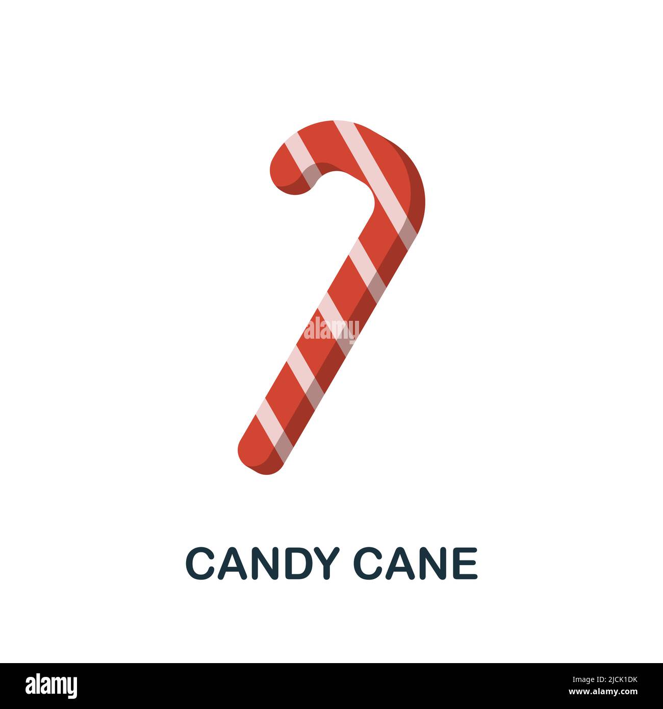 Candy Cane flat icon. Colored element sign from christmas collection ...