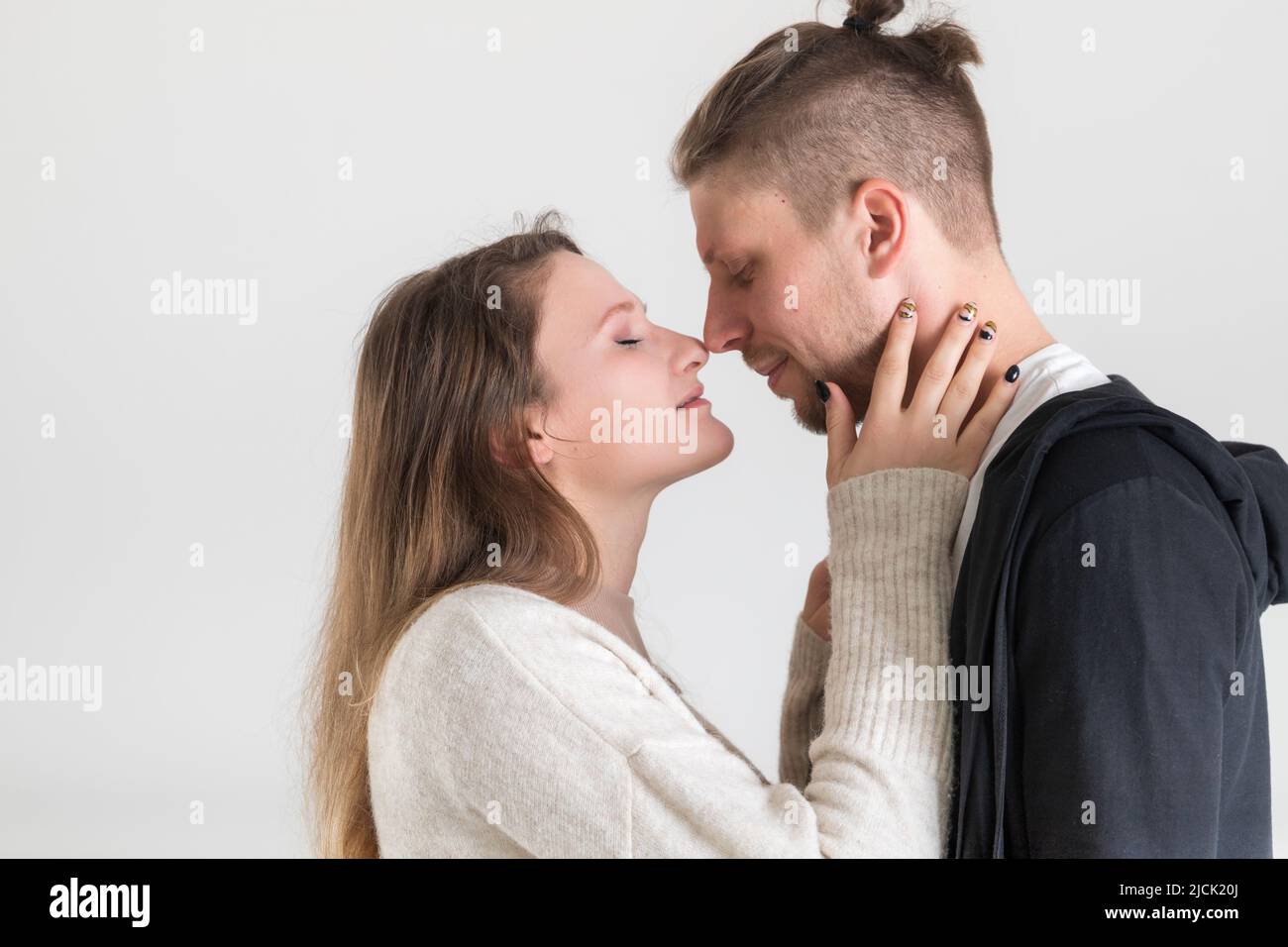 Old man young woman kissing hi-res stock photography and images - Alamy
