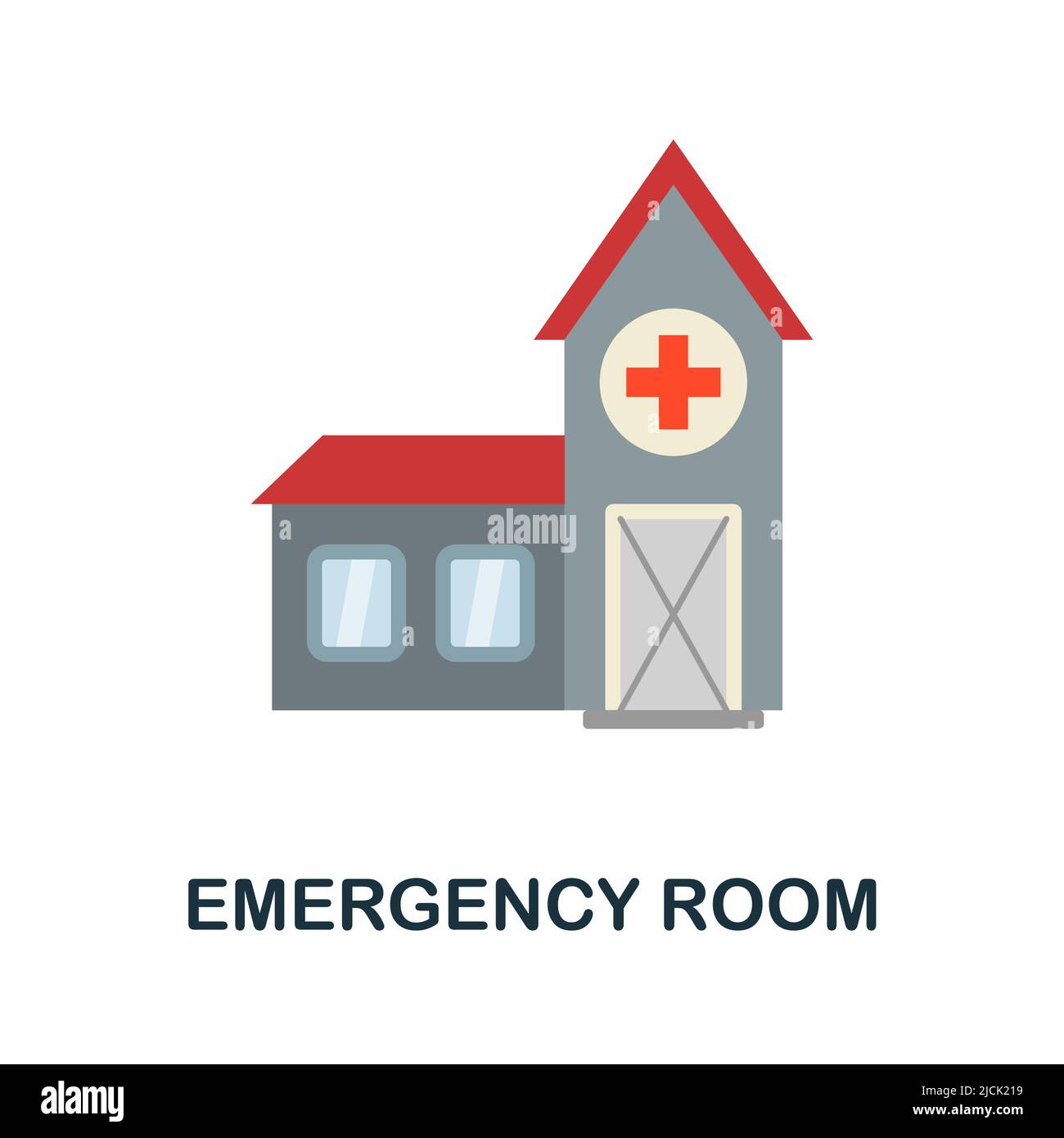 Emergency Room flat icon. Colored element sign from hospital collection