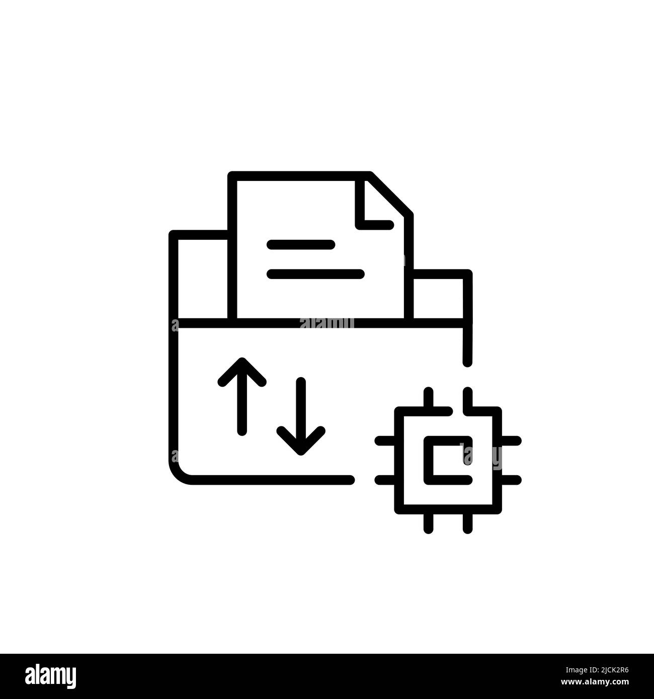 Smart folder. Pixel perfect, editable stroke line icon Stock Vector ...