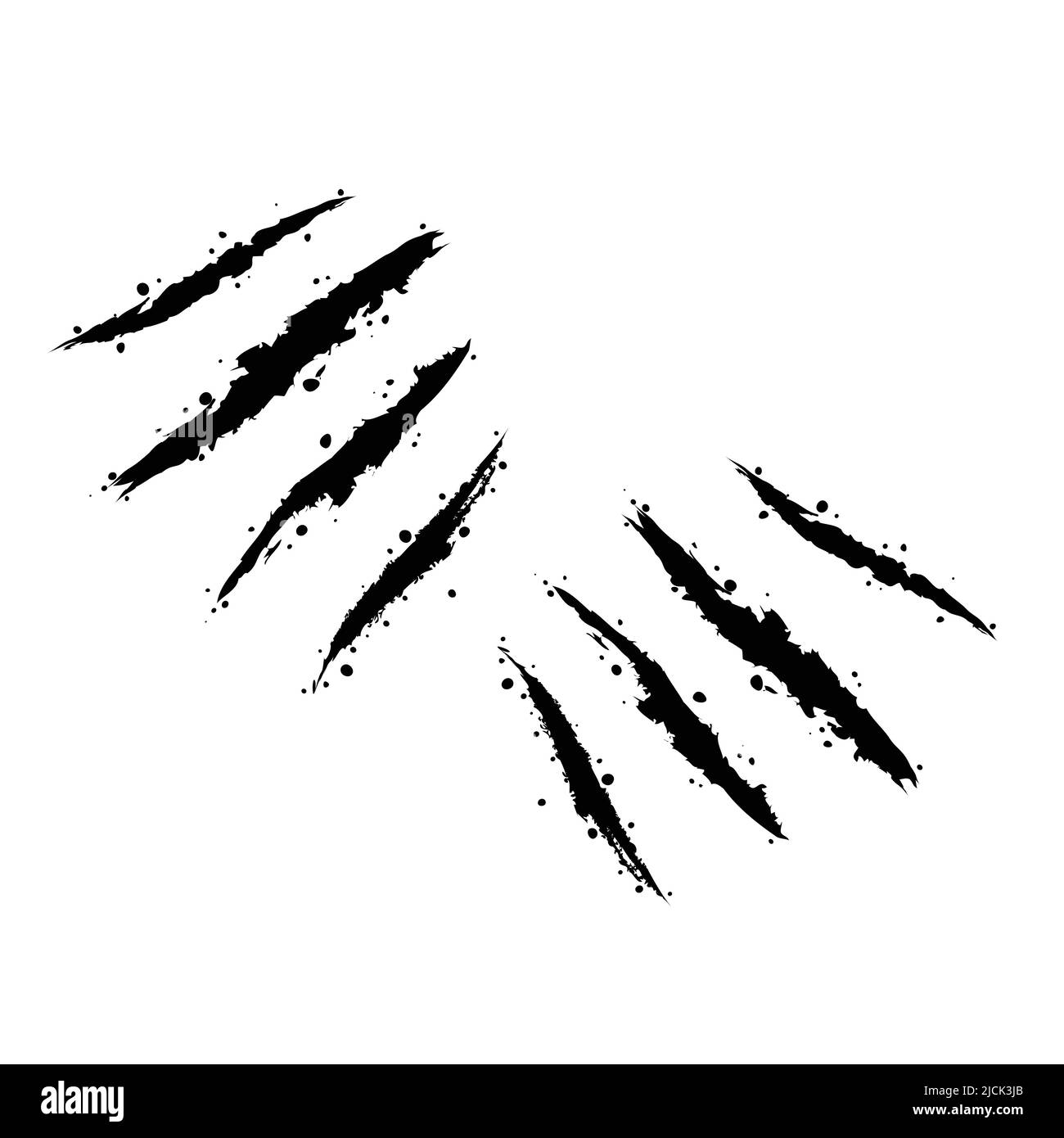 Scratched black claws surface Stock Vector