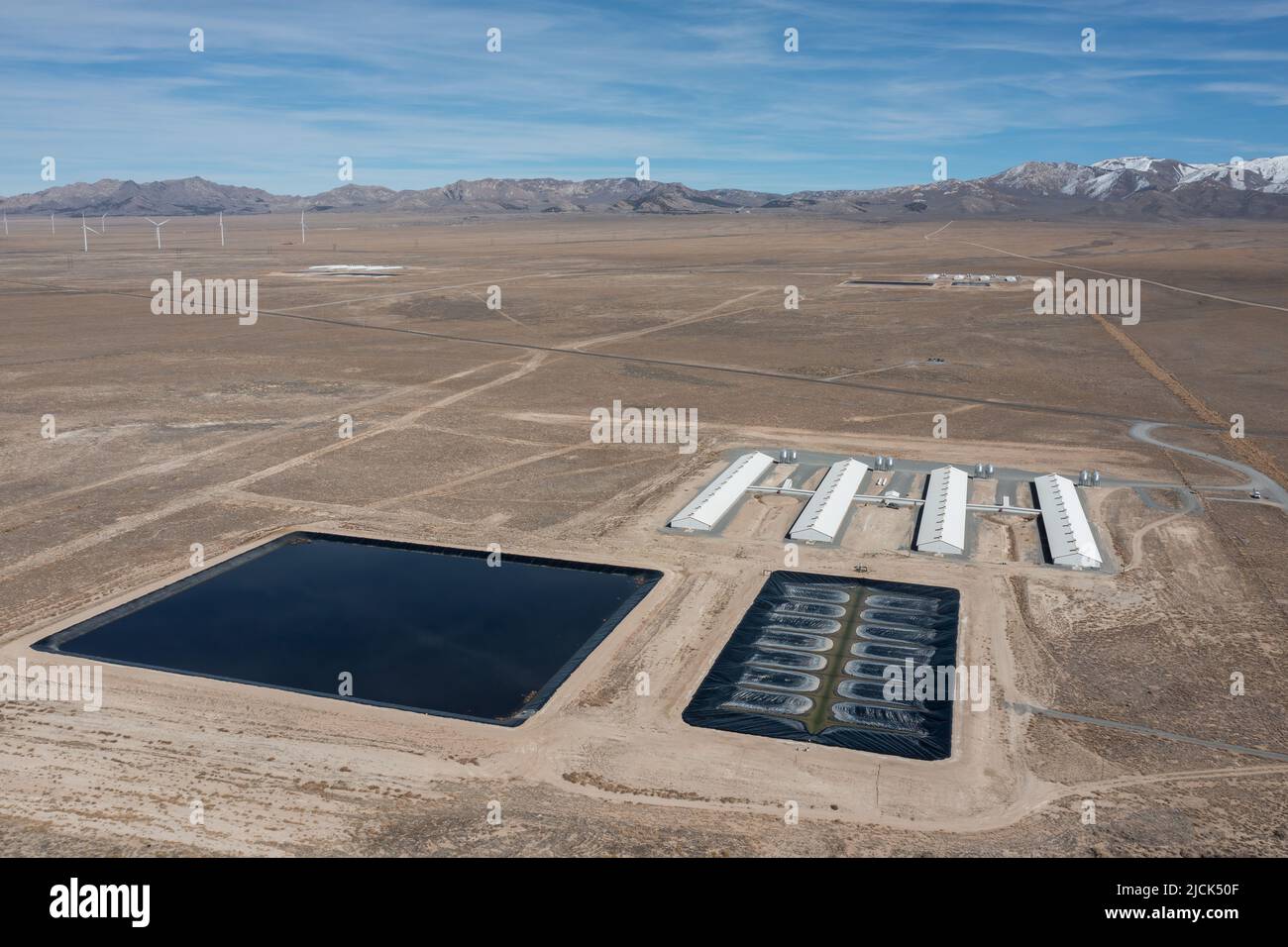 Biogas, wind and geothermal energy production in one location in