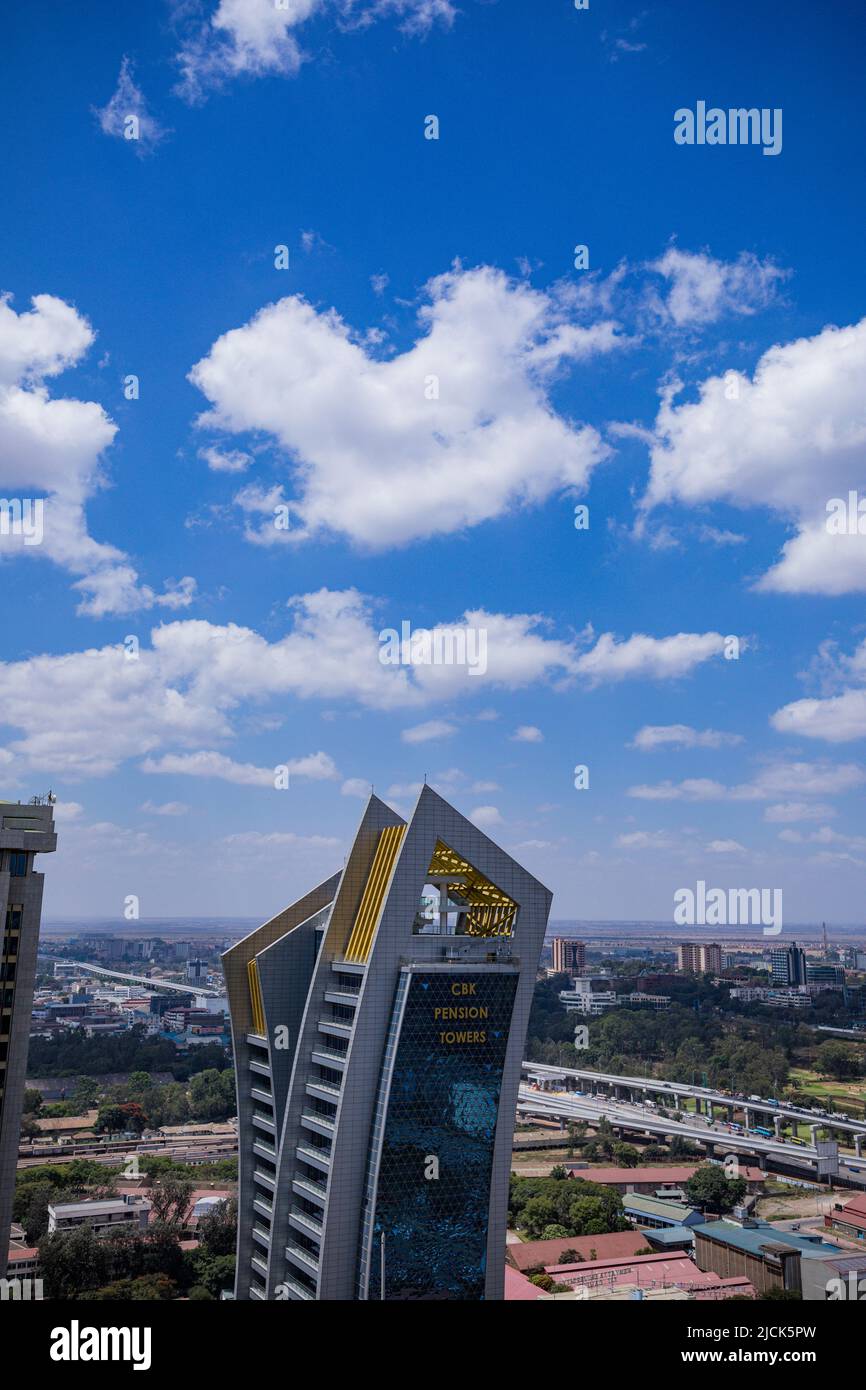 Nairobi Capital City County Streets Cityscapes Skyline Skyscrapers Modern Buildings Landscapes Architecture Structures Landmarks Towers Travel Outdoor Stock Photo